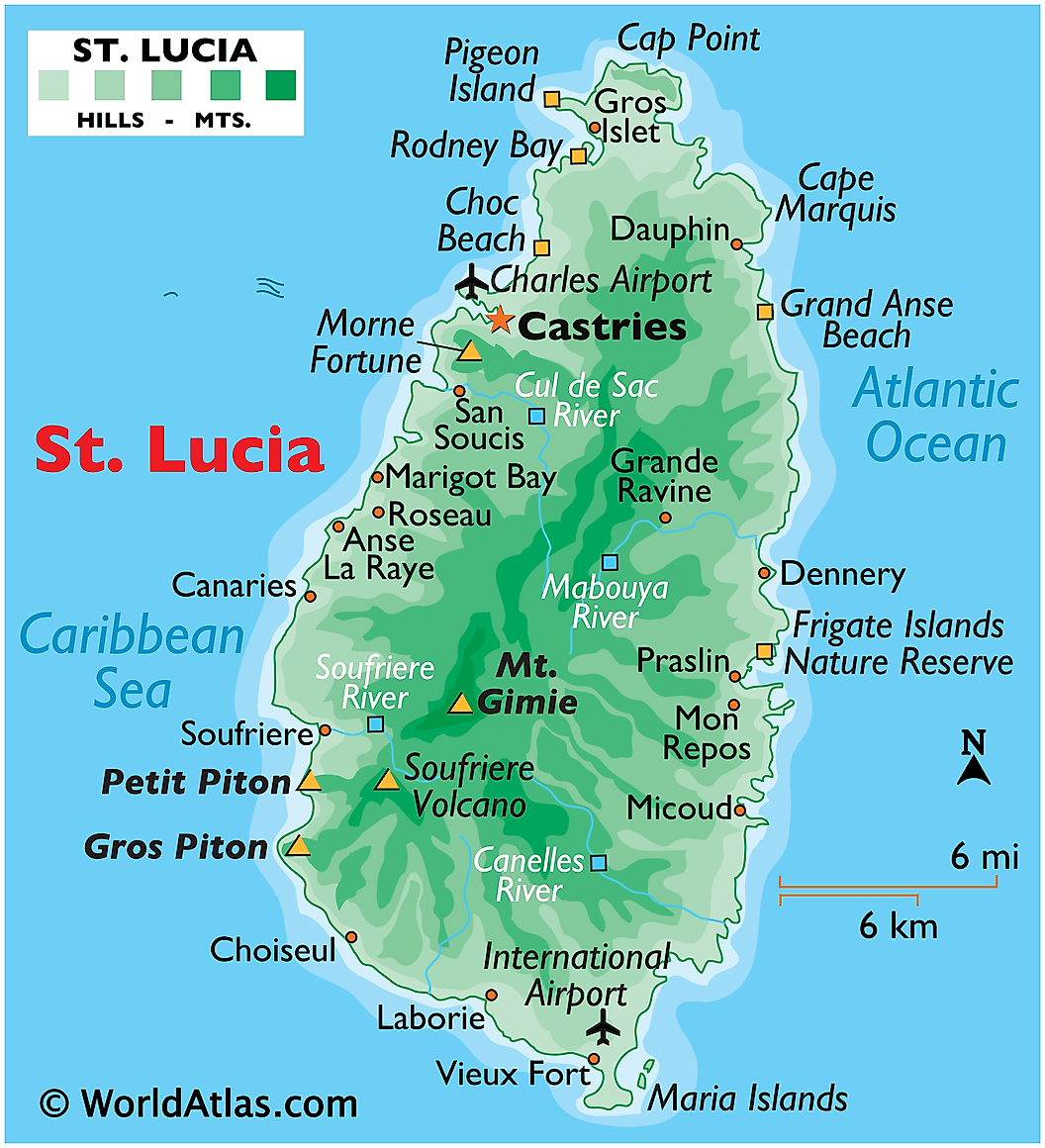 [Update] Bản đồ đất nước Saint Lucia (Saint Lucia Map) phóng to năm 2022 16