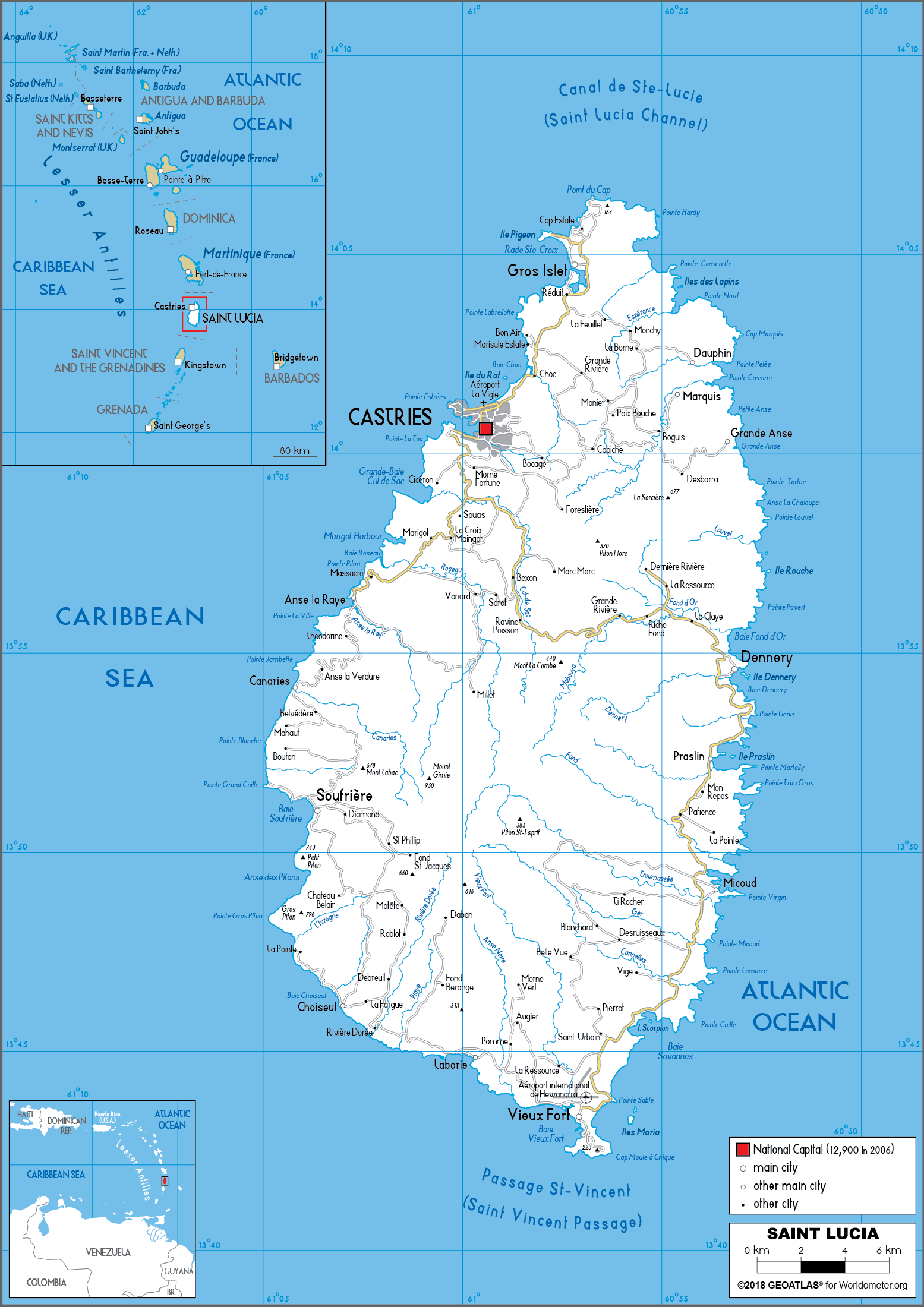 [Update] Bản đồ đất nước Saint Lucia (Saint Lucia Map) phóng to năm 2022 19