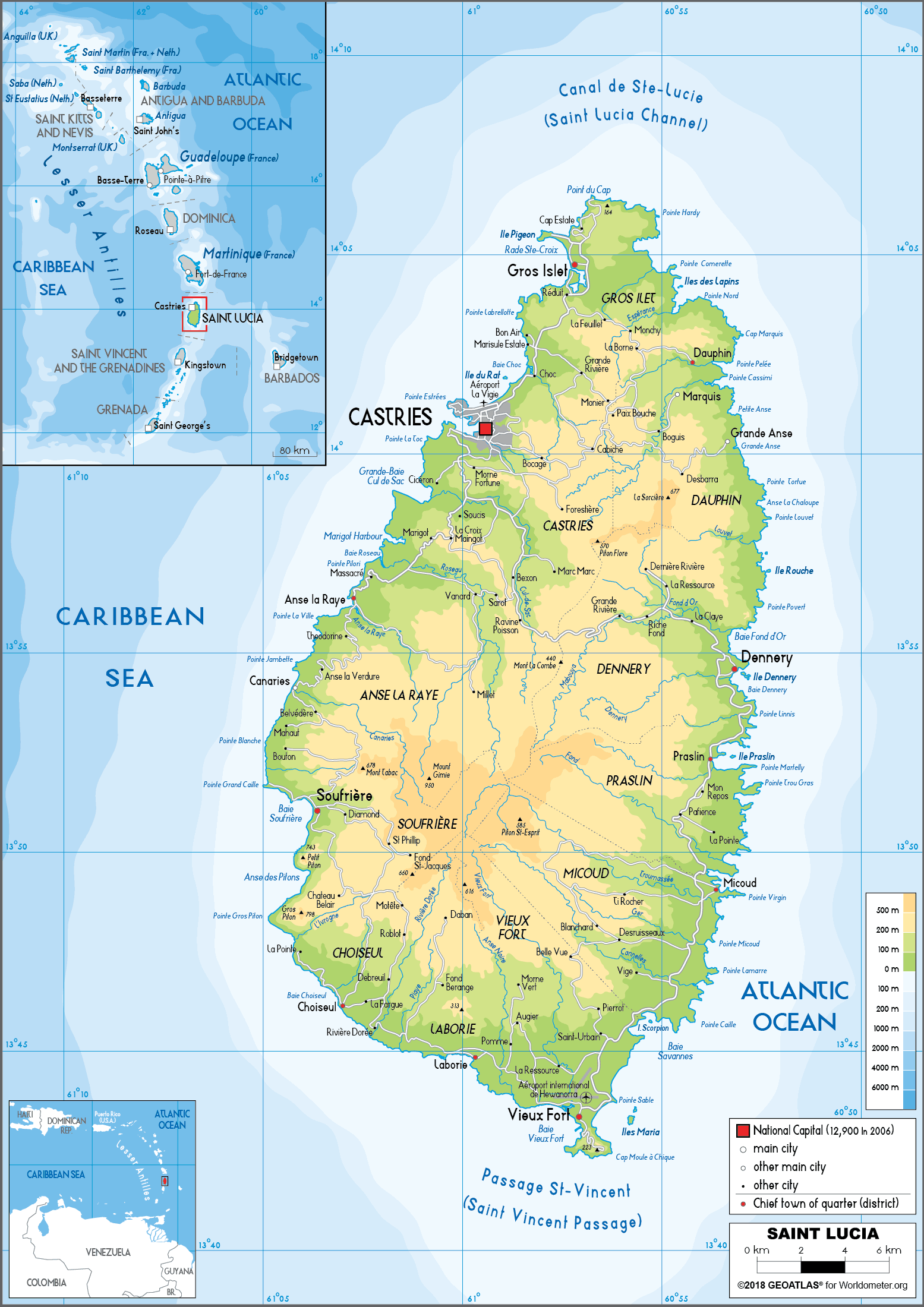[Update] Bản đồ đất nước Saint Lucia (Saint Lucia Map) phóng to năm 2022 21