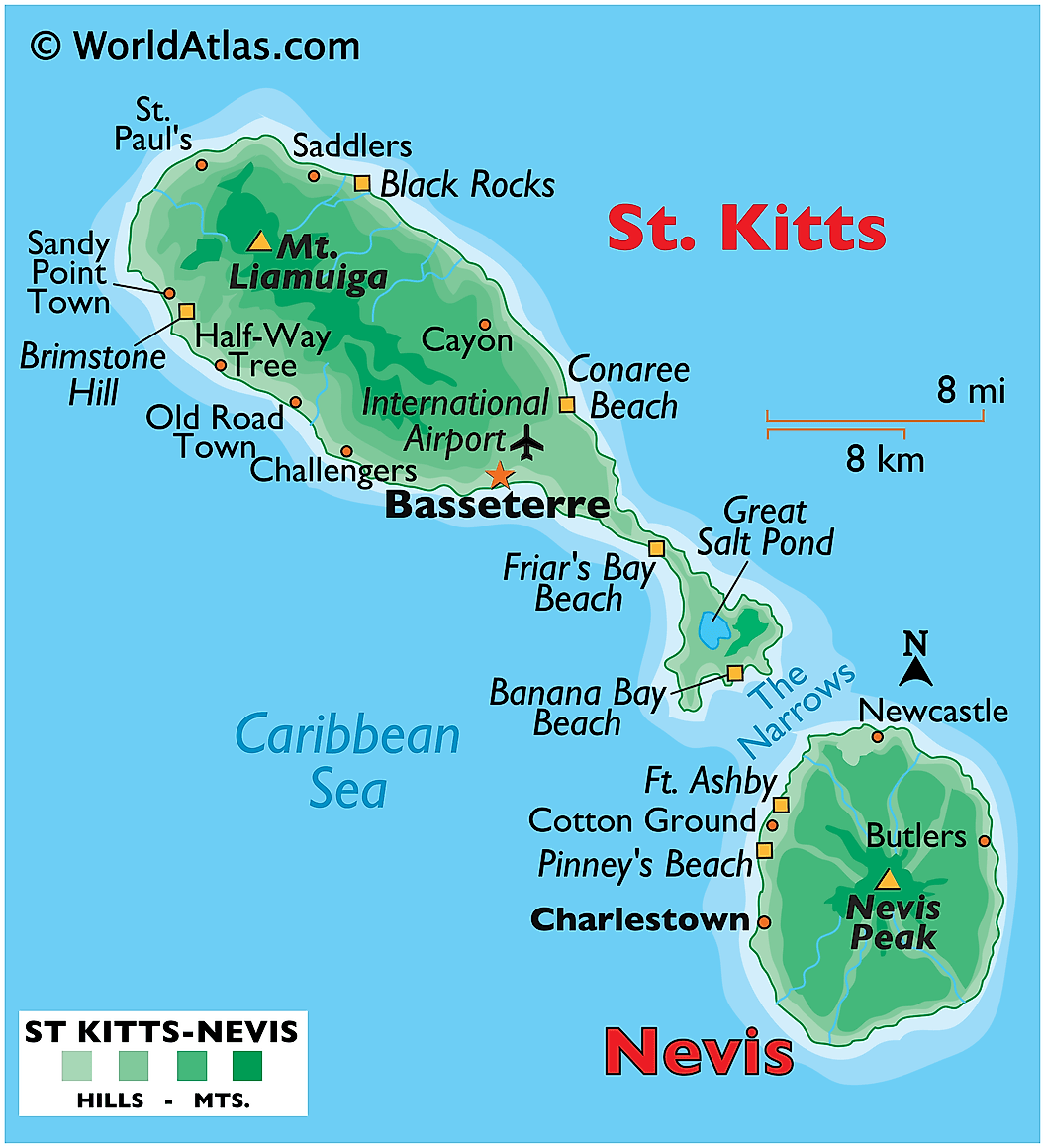 [Update] Bản đồ đất nước Saint Kitts và Nevis (Saint Kitts and Nevis Map) năm 2022 14