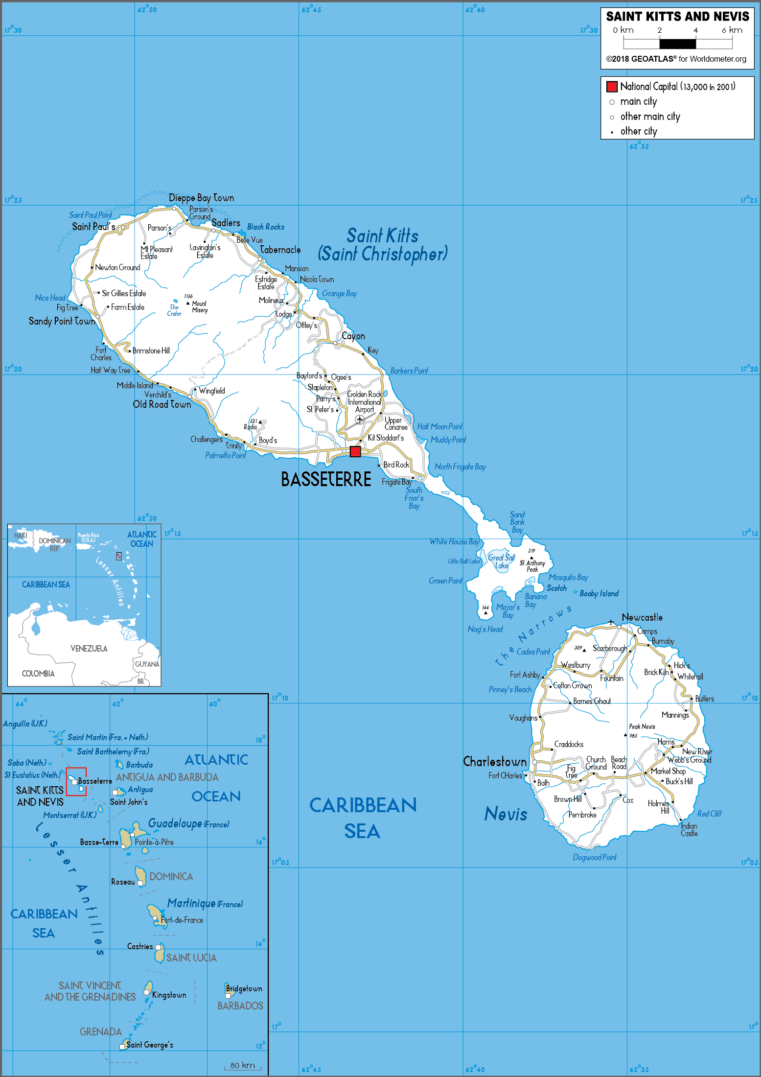 [Update] Bản đồ đất nước Saint Kitts và Nevis (Saint Kitts and Nevis Map) năm 2022 16
