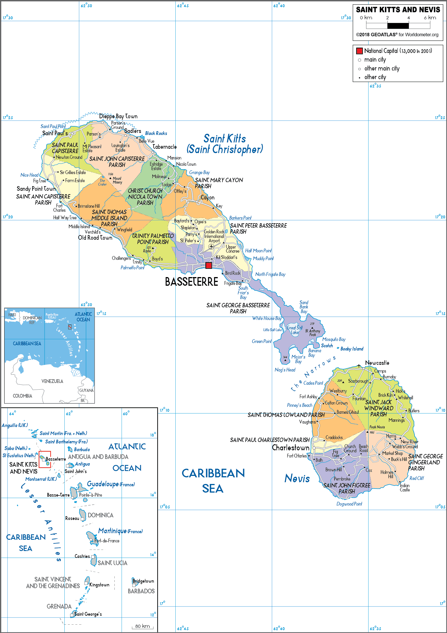 [Update] Bản đồ đất nước Saint Kitts và Nevis (Saint Kitts and Nevis Map) năm 2022 17