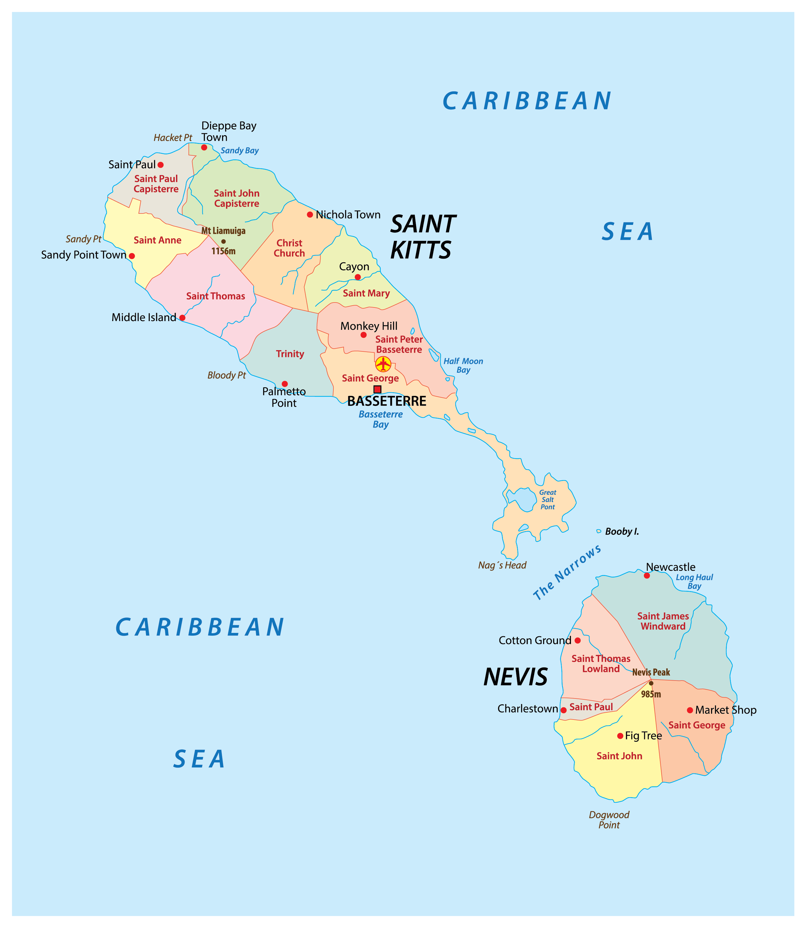 [Update] Bản đồ đất nước Saint Kitts và Nevis (Saint Kitts and Nevis Map) năm 2022 19
