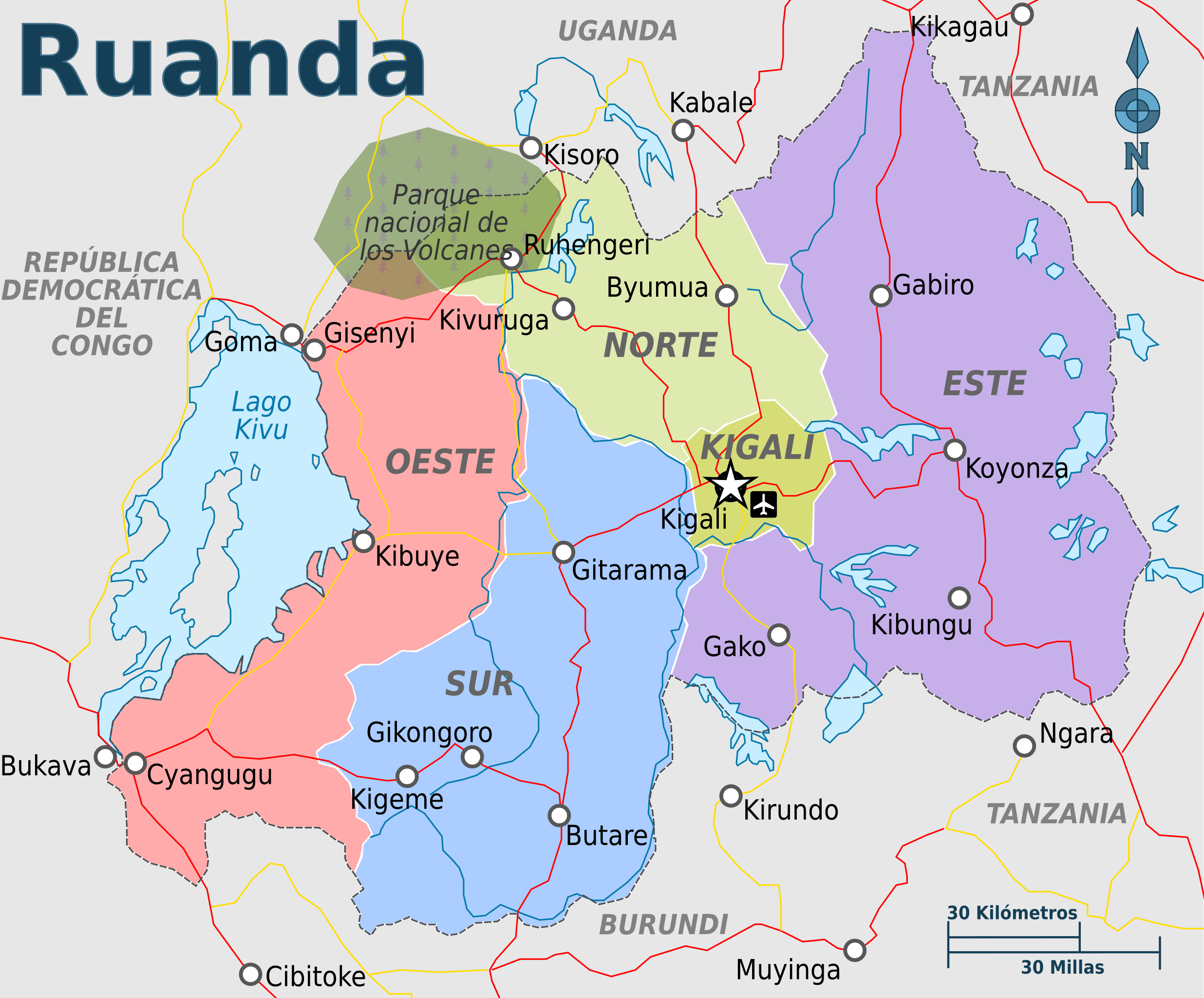 [Update] Bản đồ đất nước Cộng hòa Rwanda (Rwanda Map) phóng to năm 2022 21