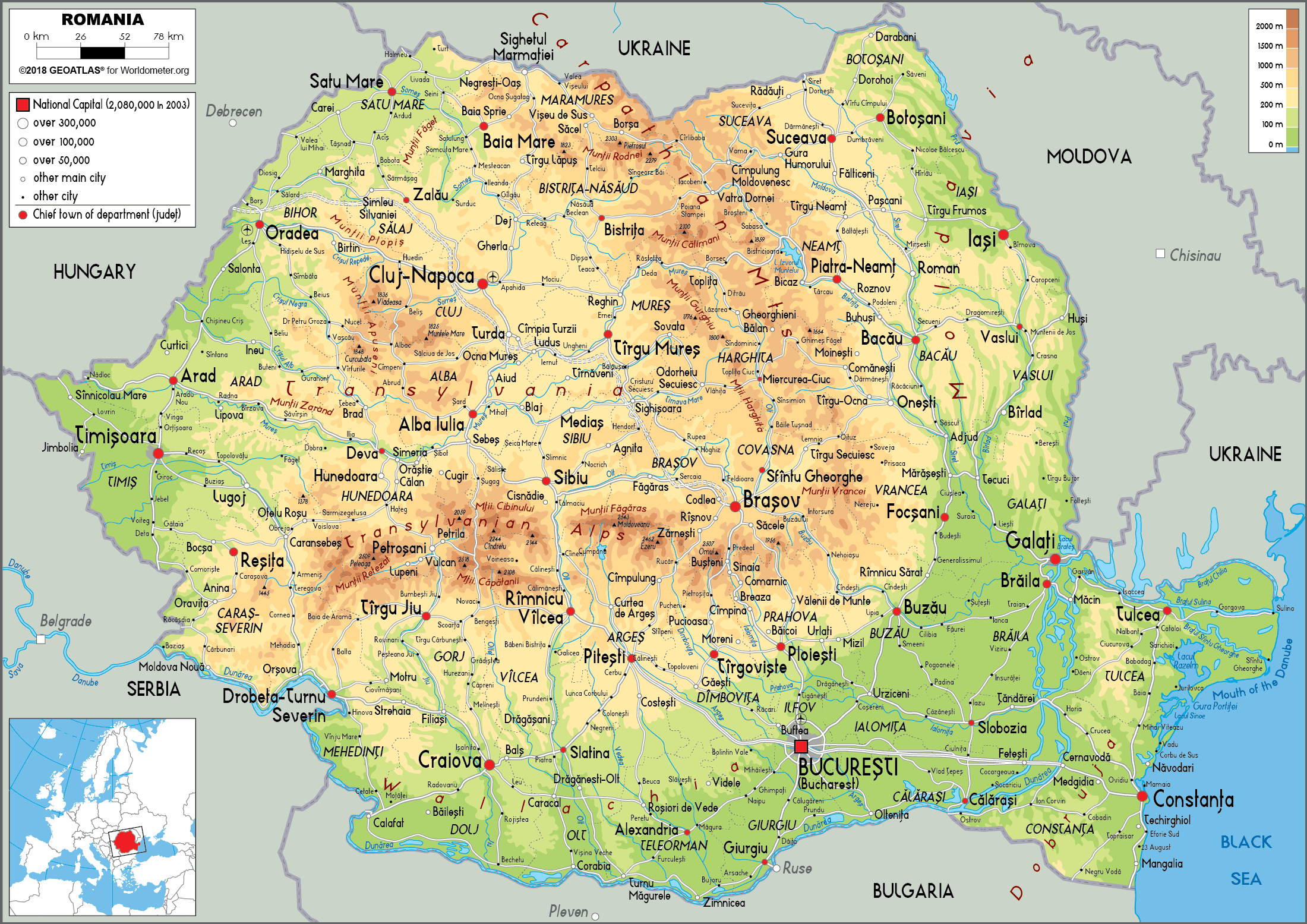 [Update] Bản đồ đất nước Cộng hòa Romania (Romania Map) phóng to năm 2022 24