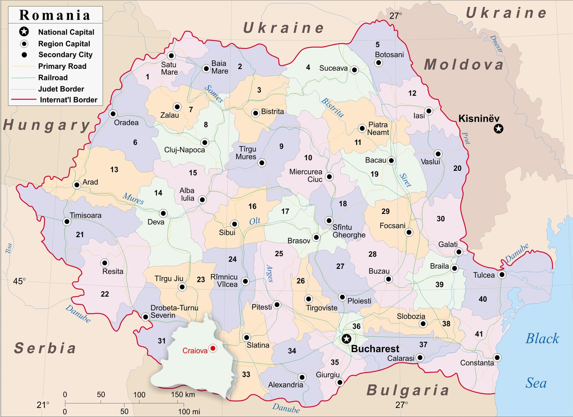 [Update] Bản đồ đất nước Cộng hòa Romania (Romania Map) phóng to năm 2022 28