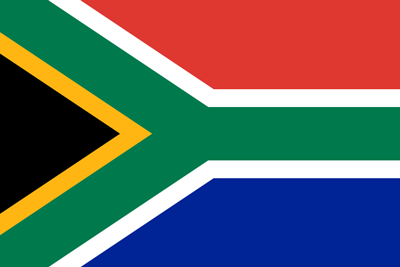 Quốc kỳ Nam Phi có 6 màu, gồm đen, vàng, xanh lá cây, trắng, đỏ và xanh dương với biểu tượng chính có hình chữ Y