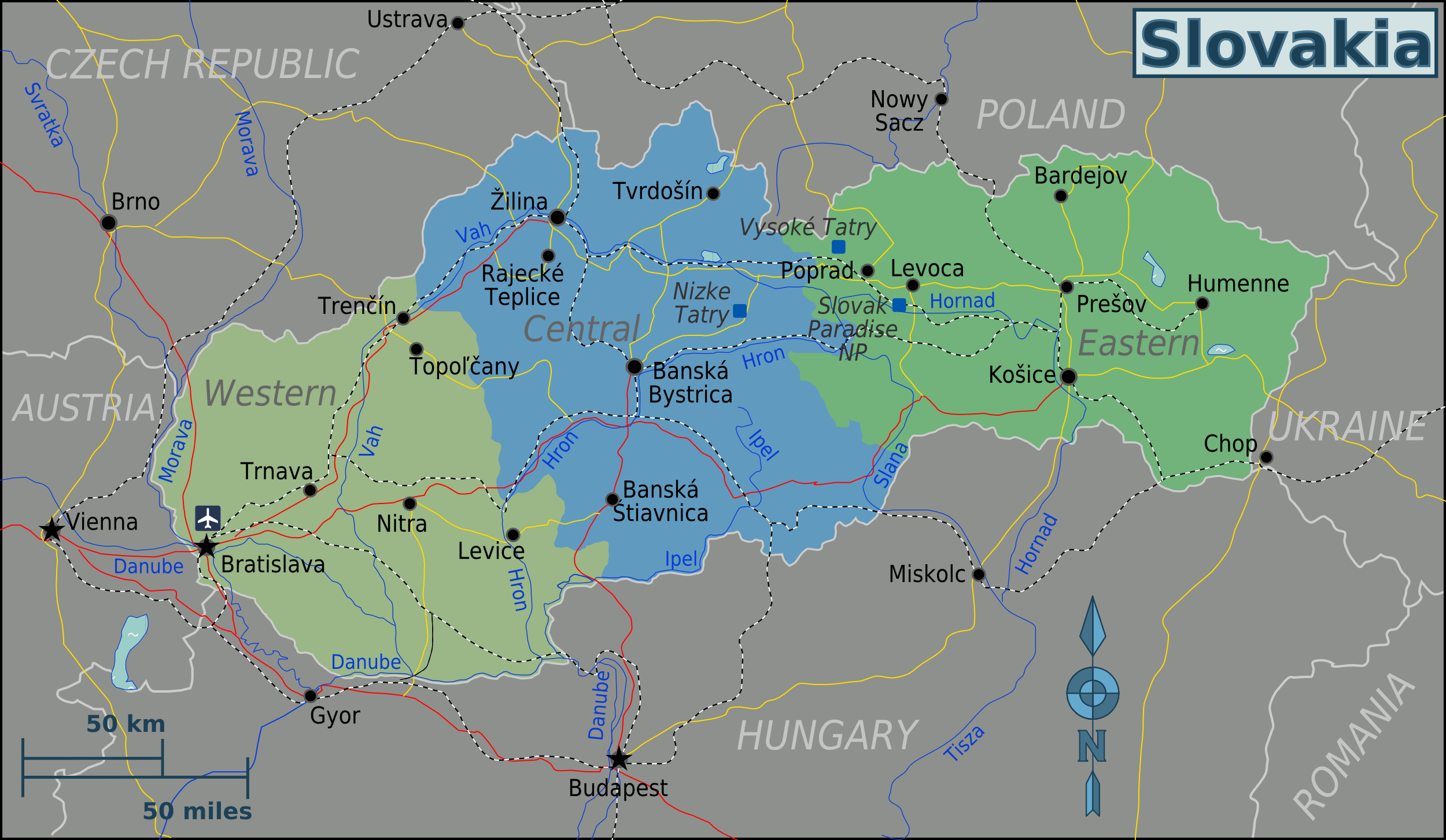 [Update] Bản đồ hành chính đất nước Slovakia (Slovakia Map) phóng to năm 2022 22