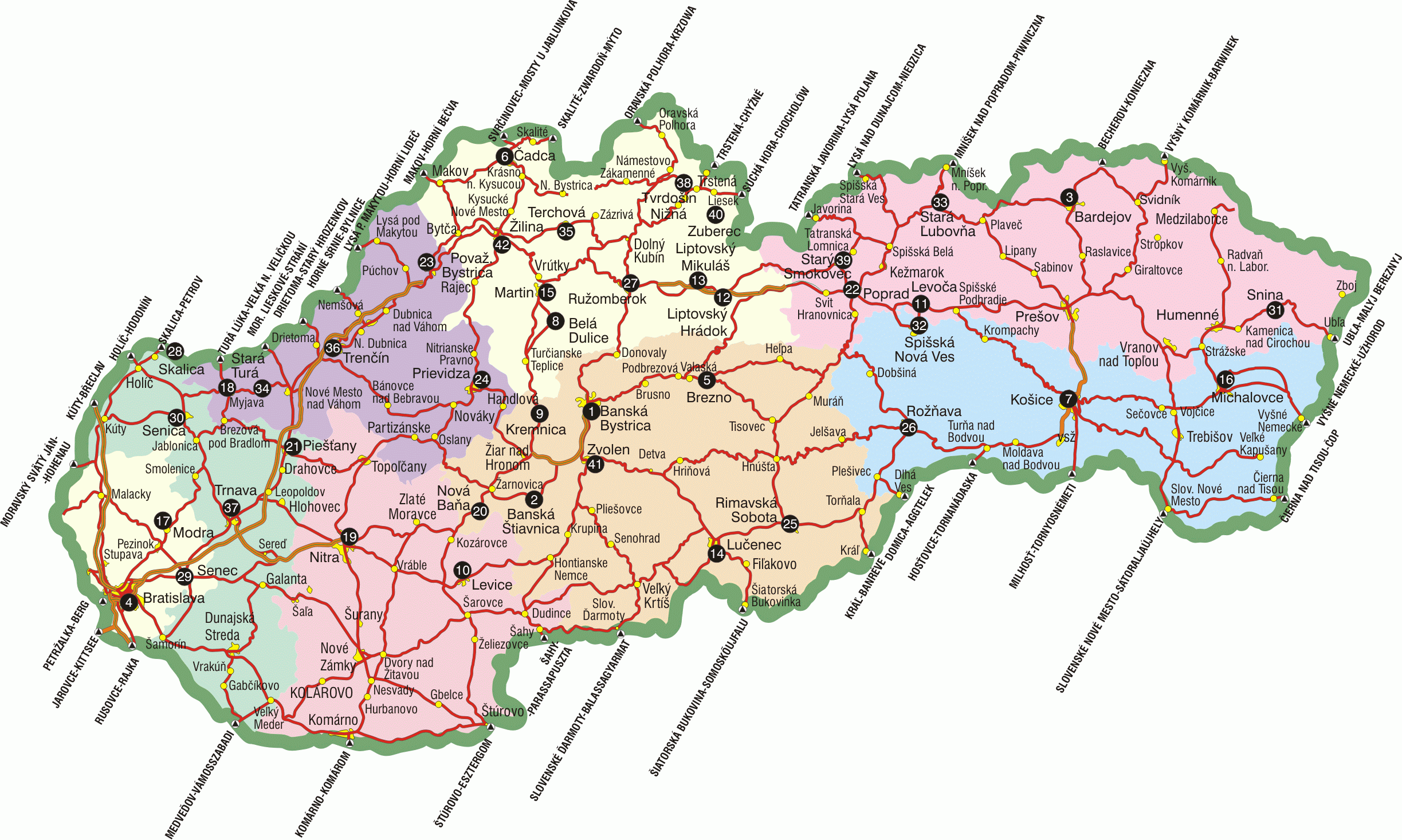 [Update] Bản đồ hành chính đất nước Slovakia (Slovakia Map) phóng to năm 2022 24
