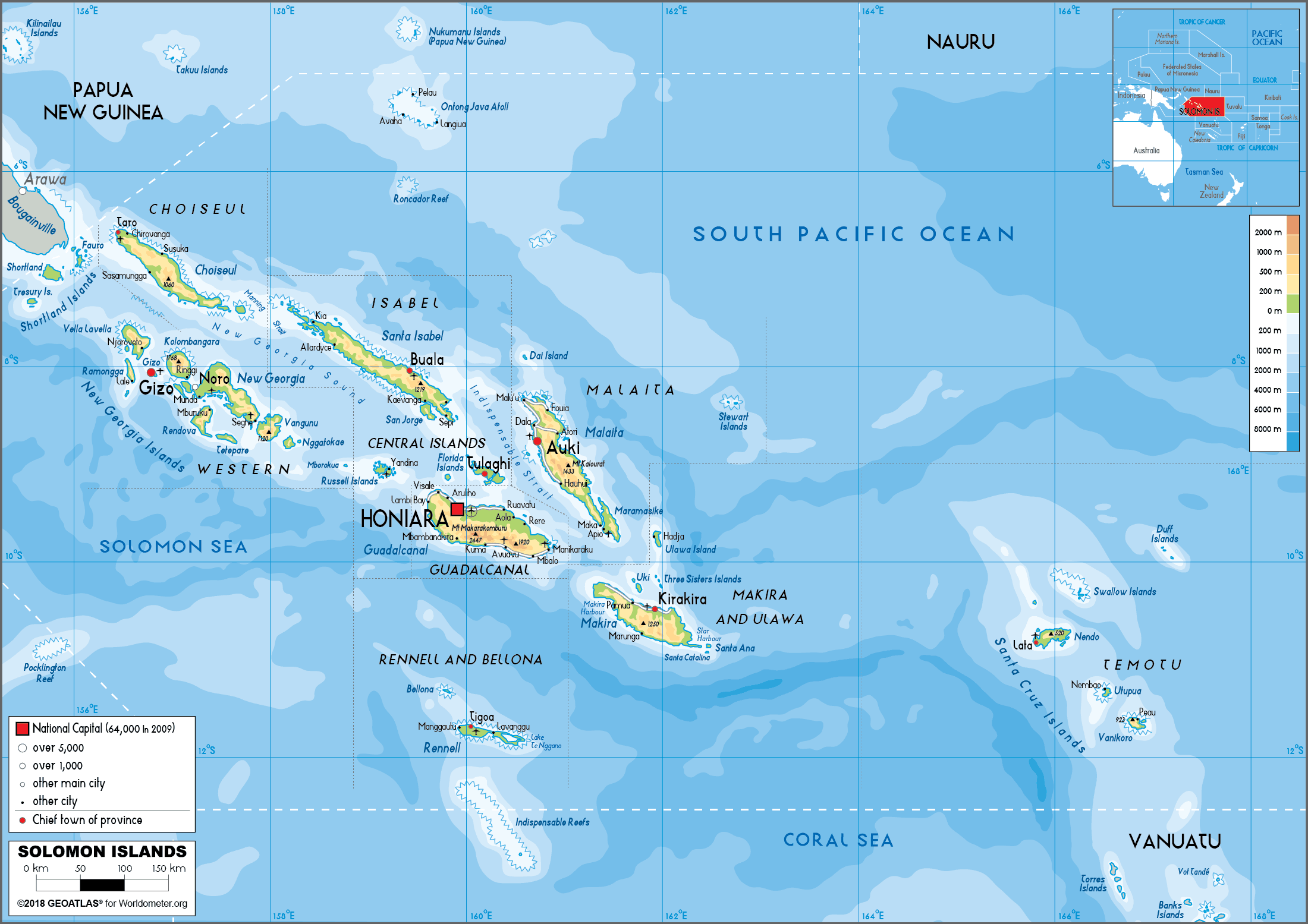 [Update] Bản đồ Quần đảo Solomon (Solomon Map) phóng to năm 2022 16
