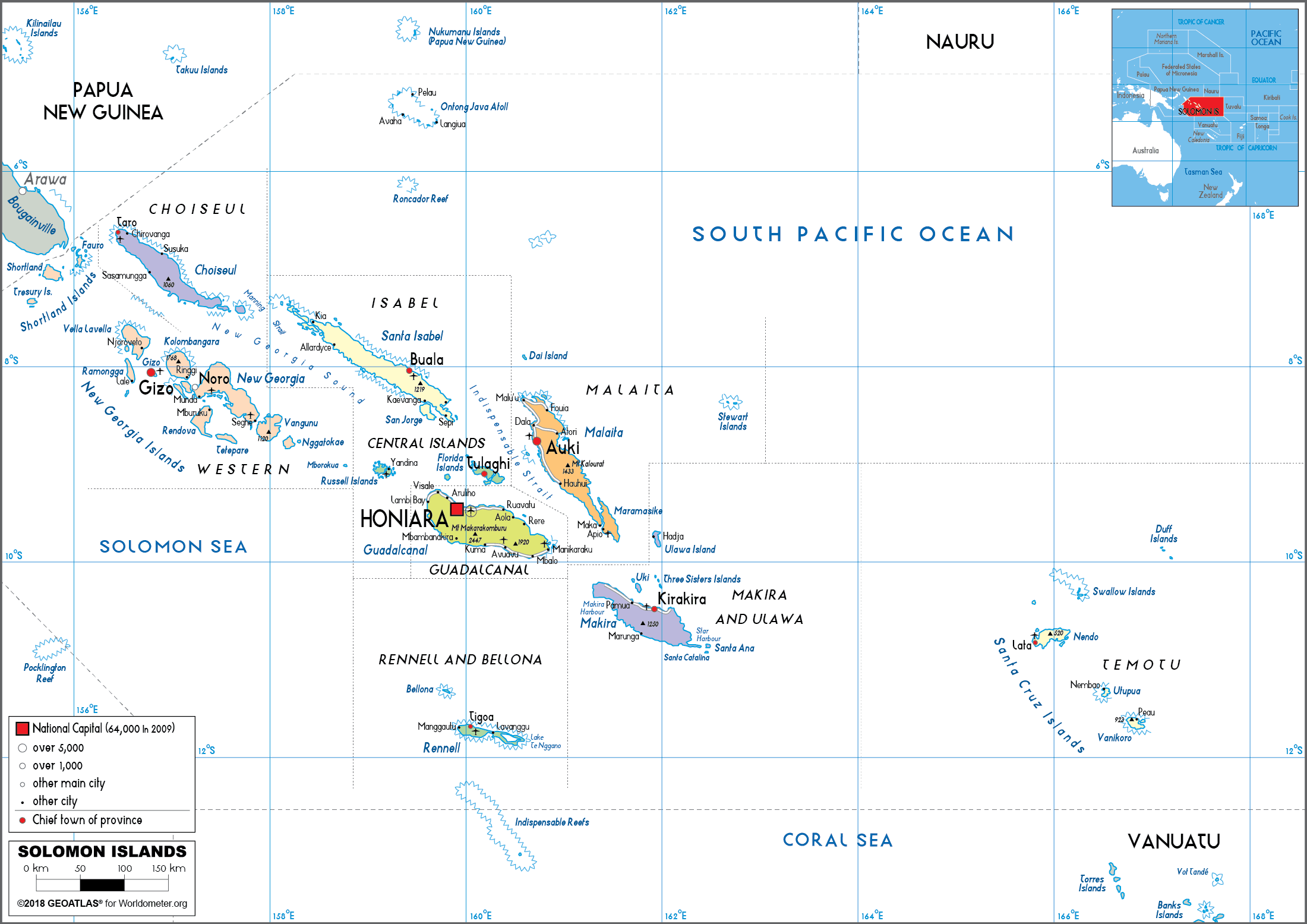 [Update] Bản đồ Quần đảo Solomon (Solomon Map) phóng to năm 2022 17