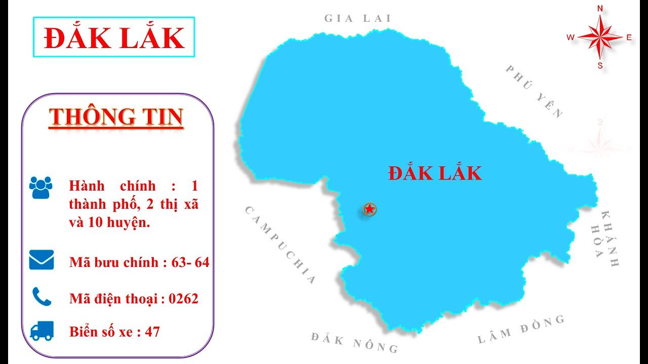 [Update] Bản đồ Hành chính Tỉnh Đắk Lắk (Daklak) năm [hienthinam] 3