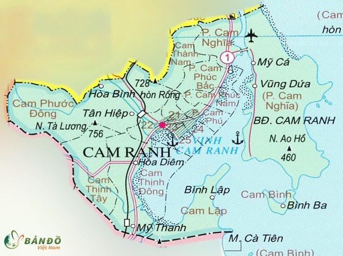 Bản đồ hành chính thành phố Cam Ranh