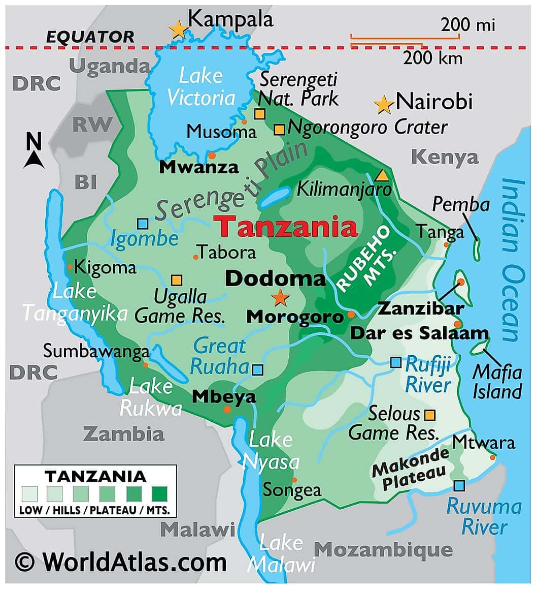 [Update] Bản đồ hành chính đất nước Tanzania (Tanzania Map) phóng to năm 2022 18