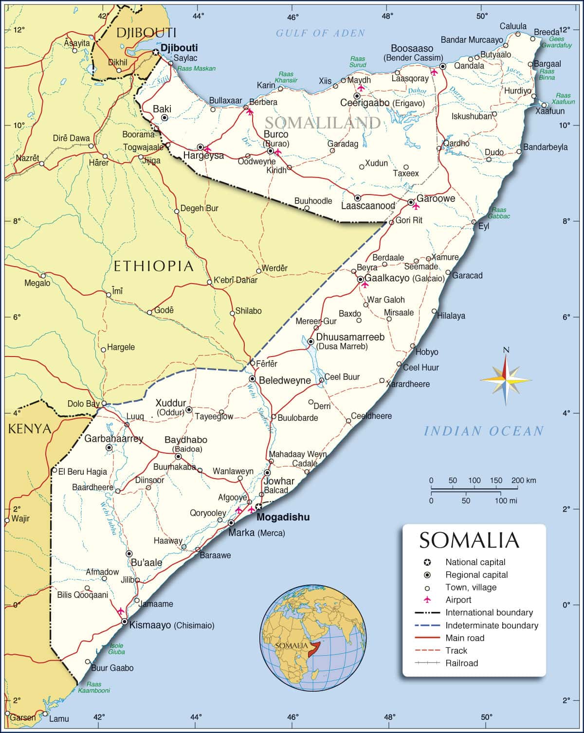 [Update] Bản đồ hành chính đất nước Somalia (Somalia Map) phóng to năm 2022 22