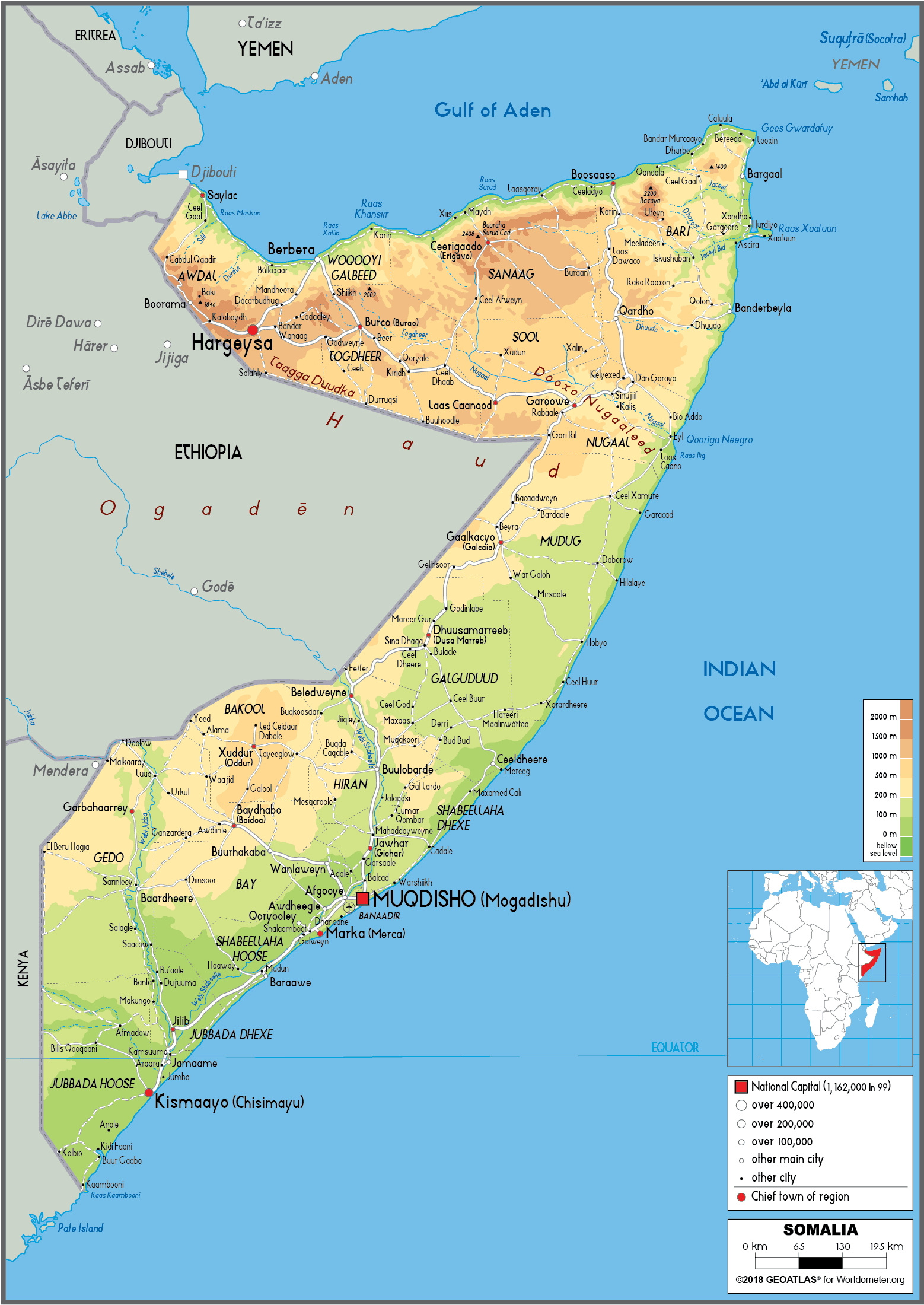 [Update] Bản đồ hành chính đất nước Somalia (Somalia Map) phóng to năm 2022 24