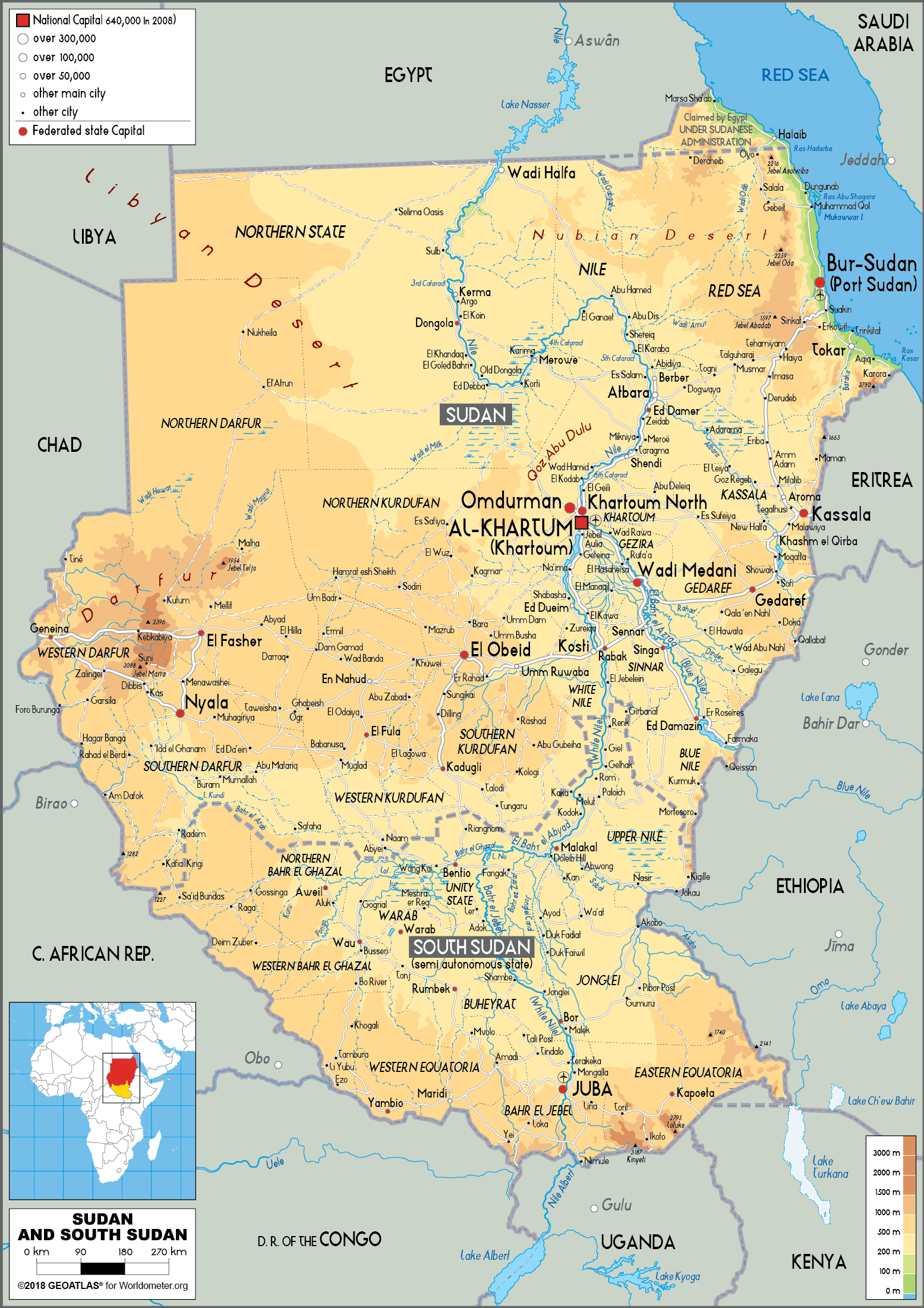 [Update] Bản đồ hành chính đất nước Sudan (Sudan Map) phóng to năm 2022 25