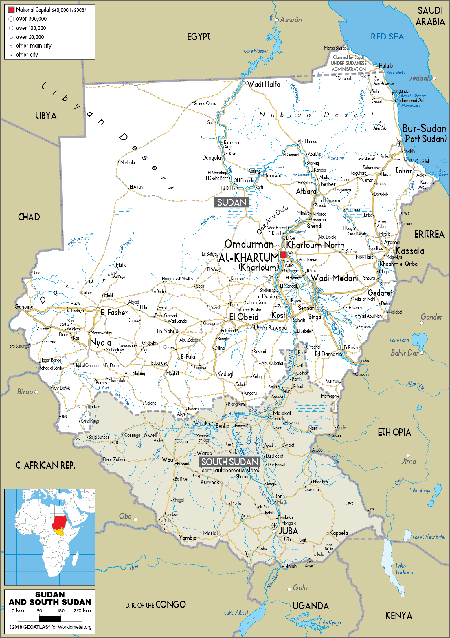 [Update] Bản đồ hành chính đất nước Sudan (Sudan Map) phóng to năm 2022 26