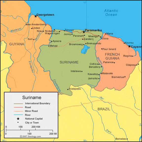 [Update] Bản đồ hành chính đất nước Suriname (Suriname Map) phóng to năm 2022 11