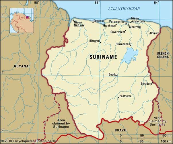 [Update] Bản đồ hành chính đất nước Suriname (Suriname Map) phóng to năm 2022 12