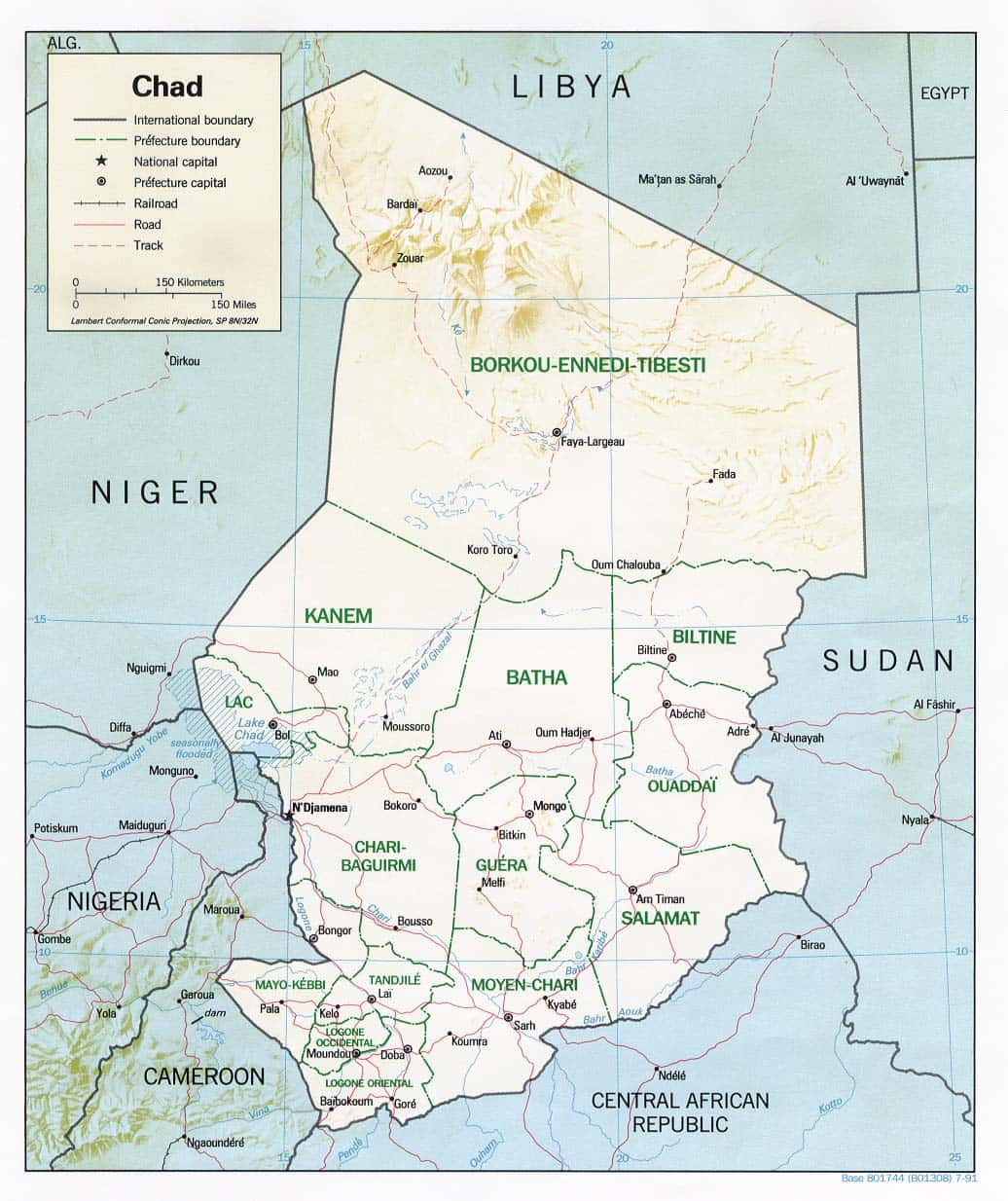 [Update] Bản đồ hành chính đất nước Chad (Chad Map) phóng to năm 2022 13