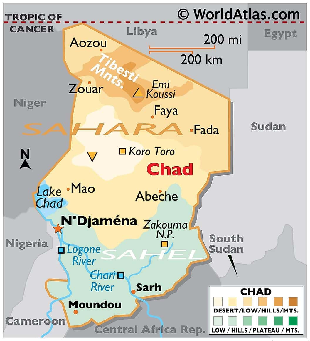 [Update] Bản đồ hành chính đất nước Chad (Chad Map) phóng to năm 2022 15