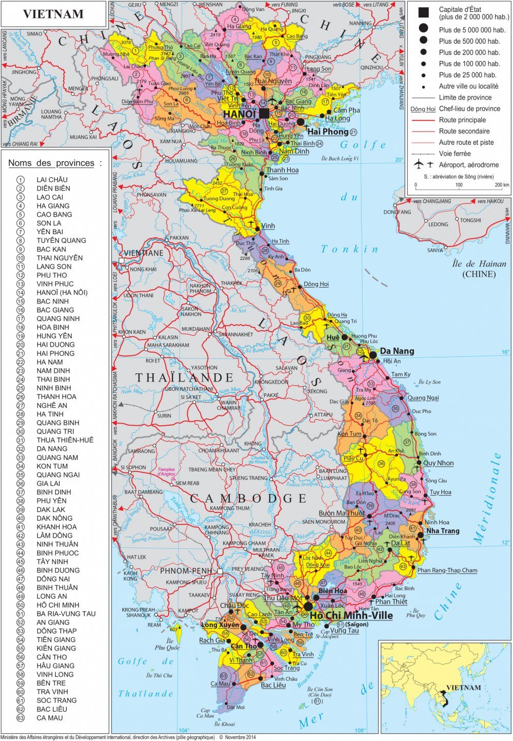 Bản đồ hành chính 63 tỉnh thành Việt Nam mới nhất năm 2022 (Hình ảnh bản quyền của Công ty Tư vấn Giá thuê căn hộ Việt Nam, bạn có thể lấy ảnh này về website nhưng phải dẫn nguồn)