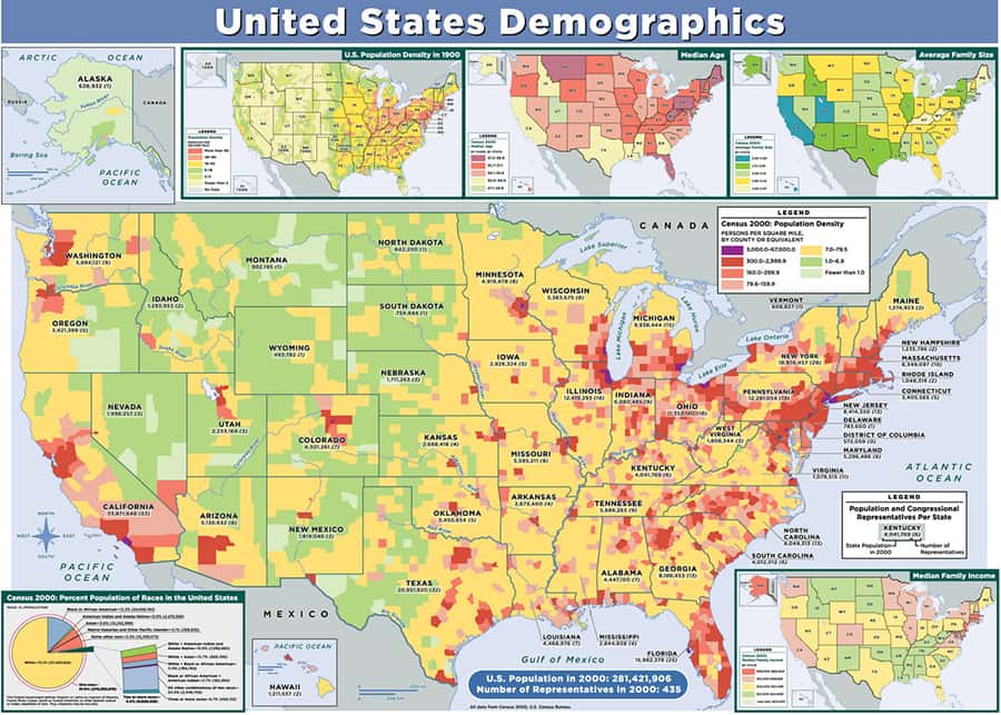 Bản đồ nhân khẩu học tại Hoa Kỳ