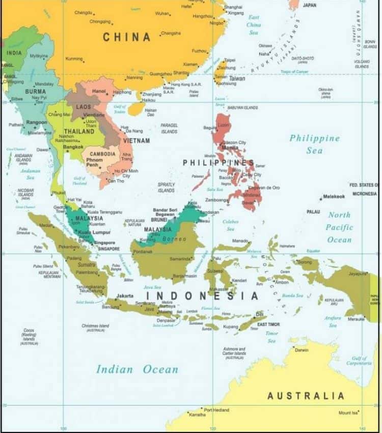 [Update] Bản đồ 11 nước Đông Nam Á khổ lớn năm 2022 24