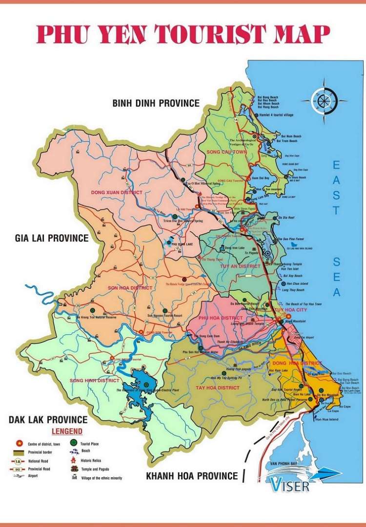 [Update] Bản đồ hành chính tỉnh Phú Yên khổ lớn năm [hienthinam] 16