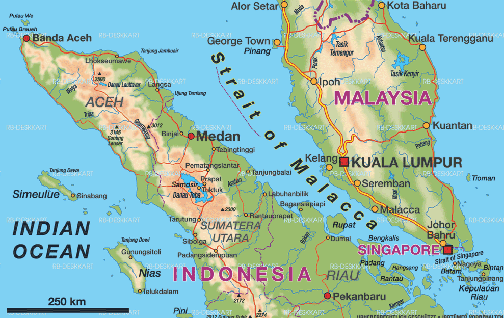 [Update] Bản đồ đất nước Malaysia (Ma-lai-xi-a) khổ lớn năm 2022 12