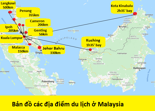 Bản đồ Kuala Lumpur Malaysia
