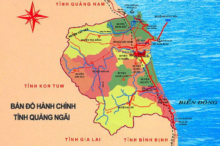 [Update] Bản đồ hành chính tỉnh Quảng Ngãi Khổ Lớn năm [hienthinam] 47