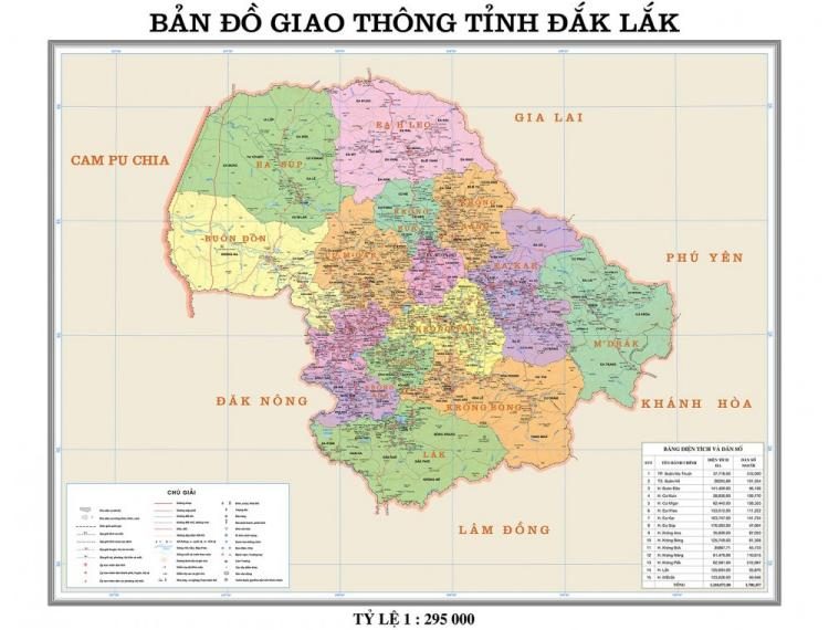 [Update] Bản đồ Hành chính Tỉnh Đắk Lắk (Daklak) năm [hienthinam] 11