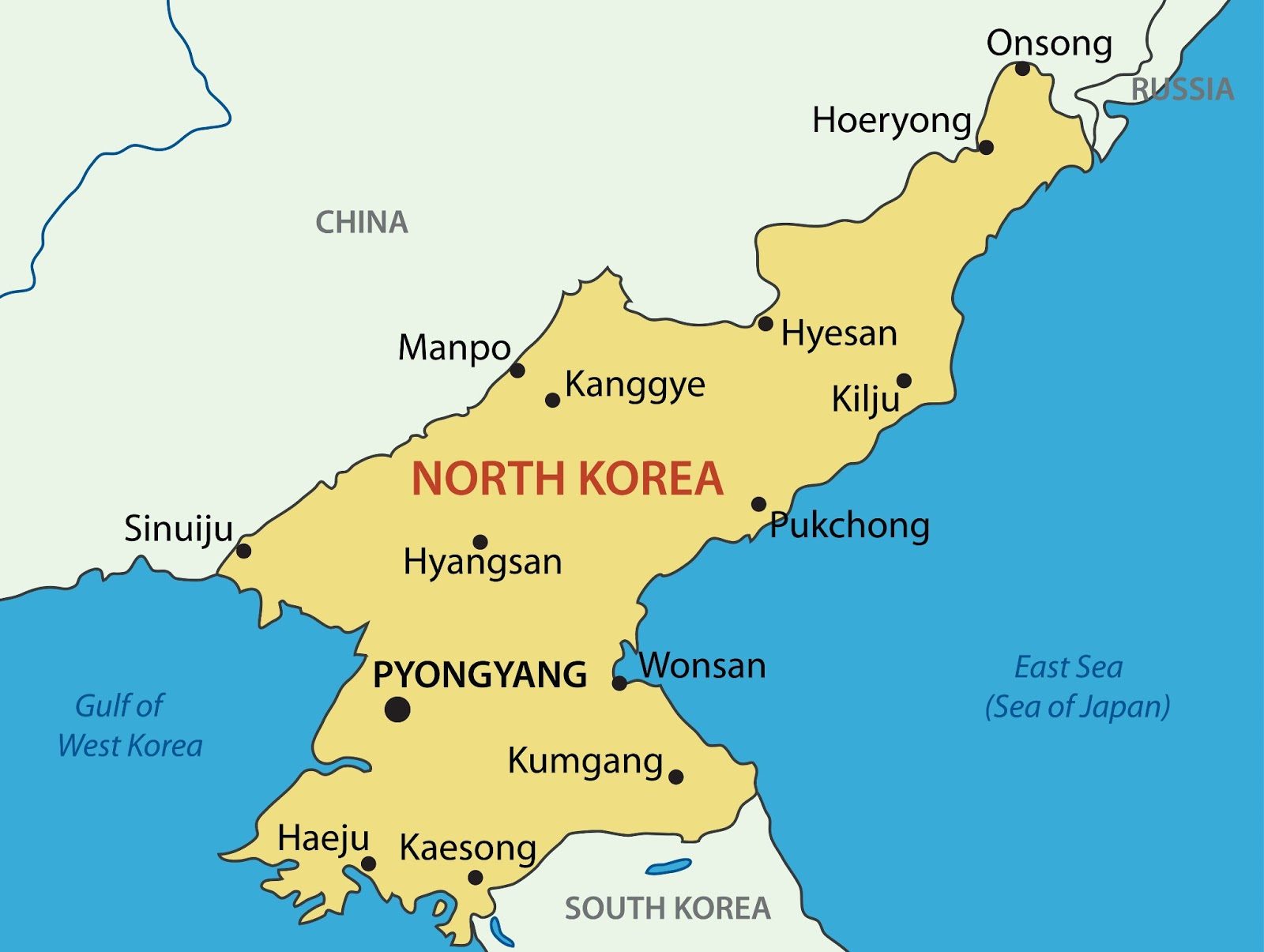 [Update] Bản đồ đất nước Triều Tiên (North Korea) khổ lớn năm 2022 8