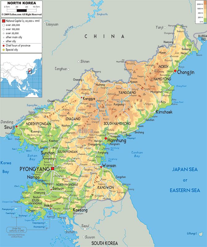 [Update] Bản đồ đất nước Triều Tiên (North Korea) khổ lớn năm 2022 9