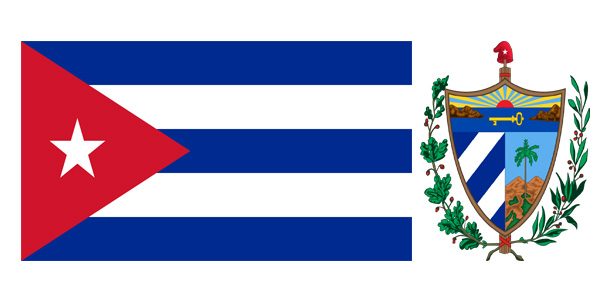 Quốc kỳ Cuba là một lá cờ có tỉ lệ 1:2 với 5 sọc ngang (3 sọc lam xen kẽ 2 sọc trắng) và một tam giác đều màu đỏ ở phía cán cờ, giữa nền đỏ còn có ngôi sao năm cánh màu trắng. Mẫu cờ này được ấn định vào ngày 25 tháng 6 năm 1848.
