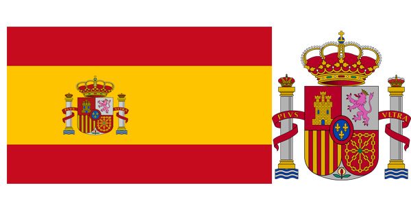 Quốc kỳ Tây Ban Nha còn có tên gọi nữa là "cờ máu vàng", là lá cờ gồm ba dải ngang với các màu đỏ, vàng, đỏ, và ở giữa có hình quốc huy Tây Ban Nha. Dải màu vàng rộng gấp đôi mỗi dải màu đỏ.