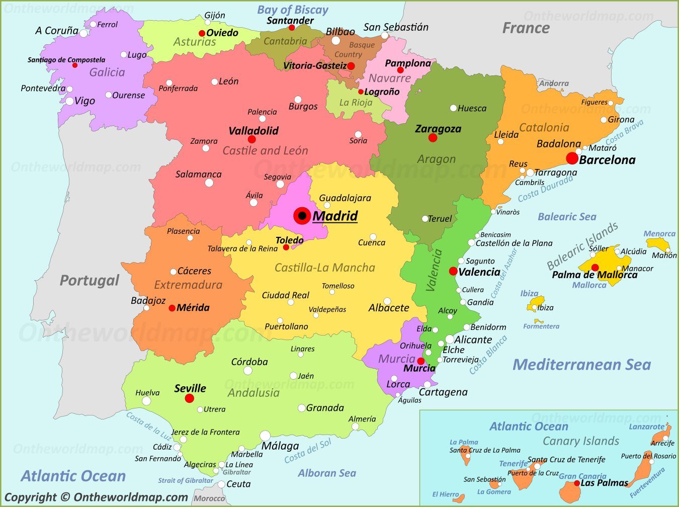 [Update] Bản đồ đất nước Tây Ban Nha (Spain) khổ lớn năm 2022 13