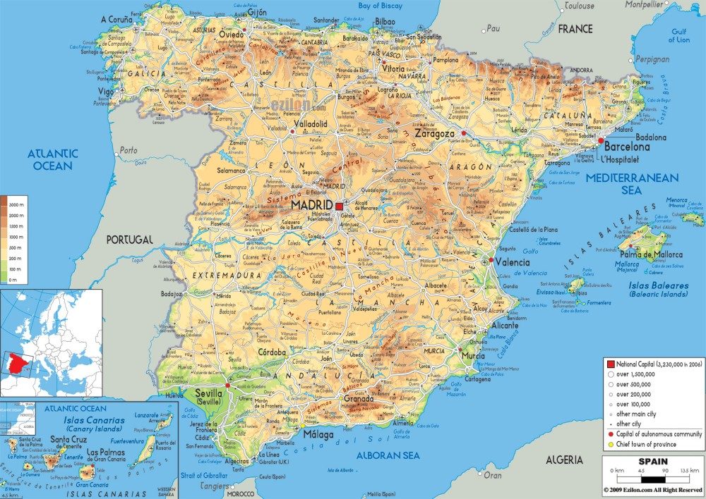 [Update] Bản đồ đất nước Tây Ban Nha (Spain) khổ lớn năm 2022 14