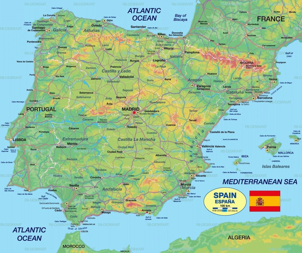 [Update] Bản đồ đất nước Tây Ban Nha (Spain) khổ lớn năm 2022 17