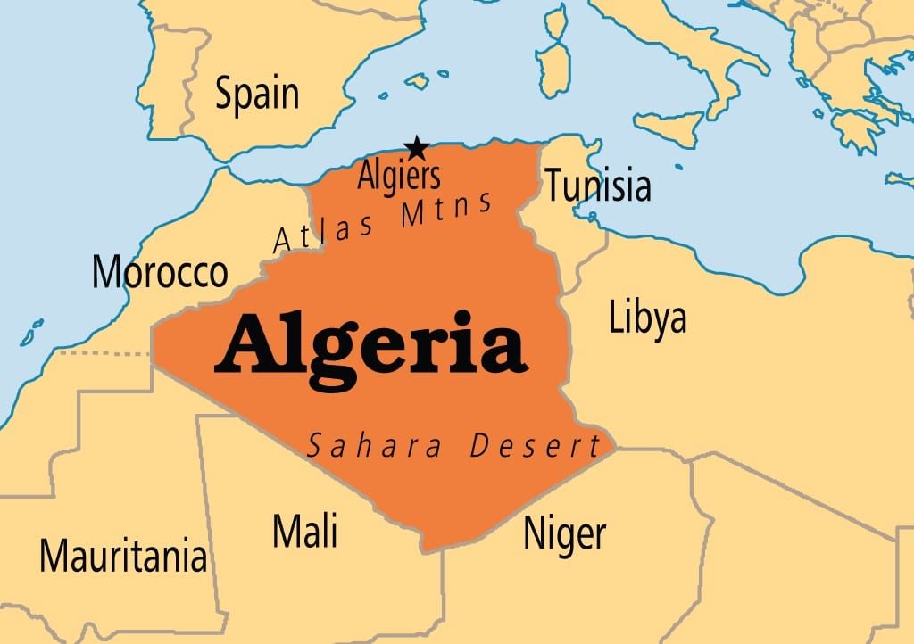 [Update] Bản đồ hành chính đất nước Algérie khổ lớn năm [hienthinam] 8