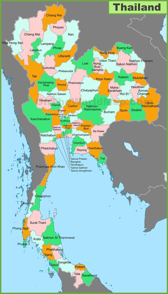 [Update] Bản đồ Thái Lan (Kingdom of Thailand) khổ lớn phóng to năm [hienthinam] 4