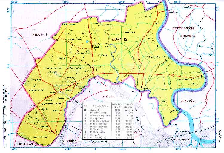 Bản đồ hành chính quận 12