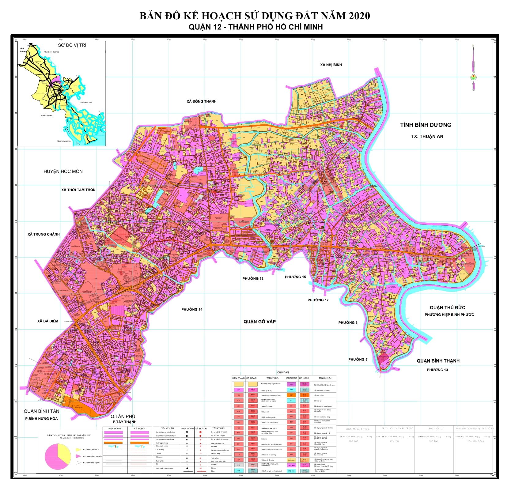 Bản đồ quy hoạch sử dụng đất Quận 12