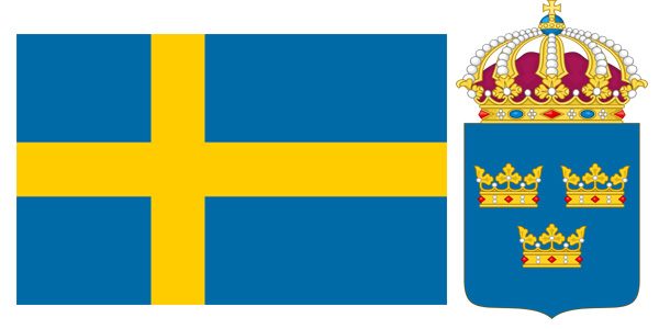 Quốc kỳ Thụy Điển là một lá cờ màu lam - có hình thập tự vàng. Nó bao gồm Cờ Thánh giá Bắc Âu màu vàng hoặc màu vàng kim (tức là chữ thập ngang không đối xứng, có sọc đứng gần cột cờ hơn bay, với đường viền mở rộng tới cạnh cờ) trên nền màu xanh