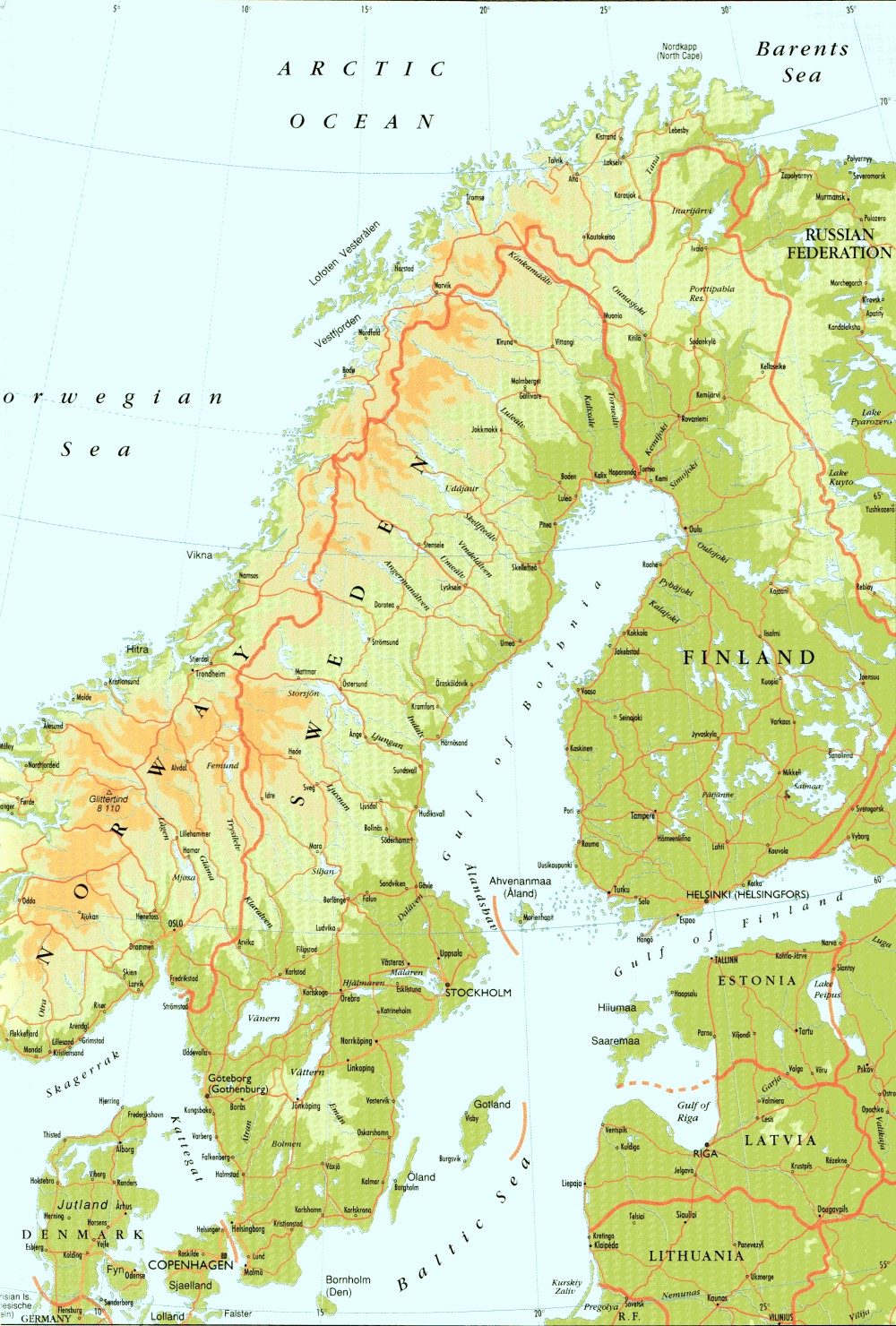 [Update] Bản đồ đất nước Thuỵ Điển khổ lớn phóng to năm [hienthinam] 10