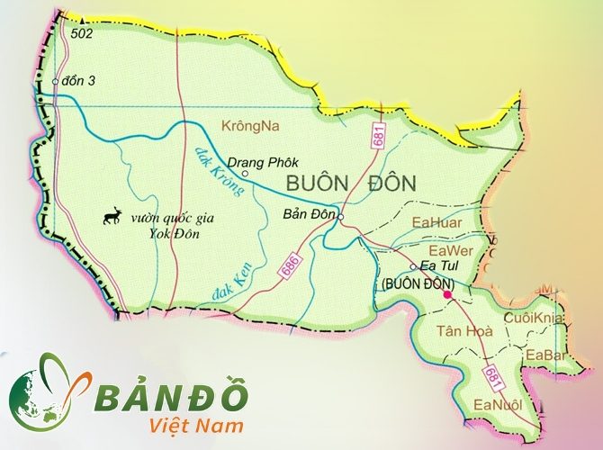 [Update] Bản đồ Hành chính Tỉnh Đắk Lắk (Daklak) năm [hienthinam] 14
