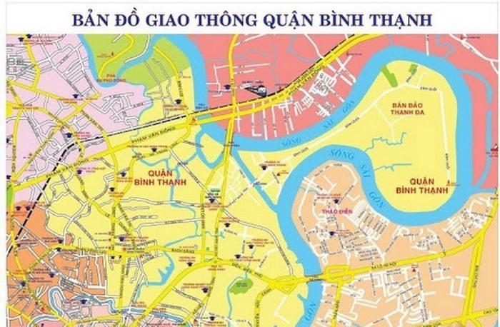 [Update] Bản đồ Hành chính Quận Bình Thạnh tại TPHCM khổ lớn 6