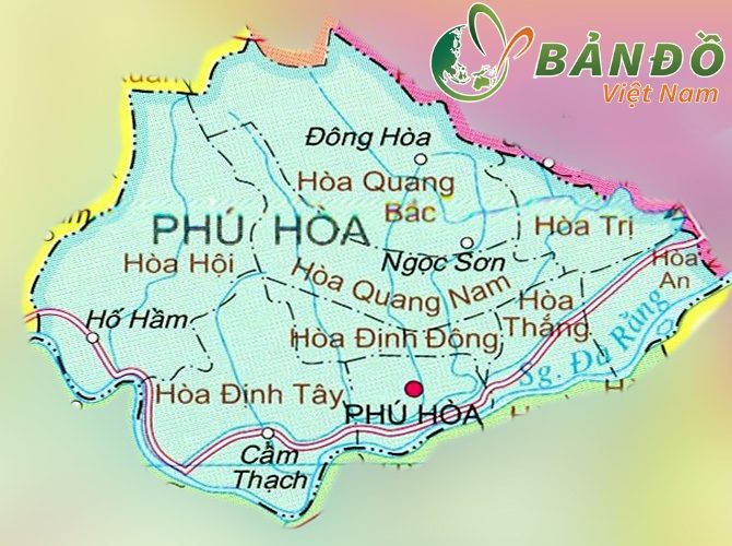 [Update] Bản đồ hành chính tỉnh Phú Yên khổ lớn năm [hienthinam] 12